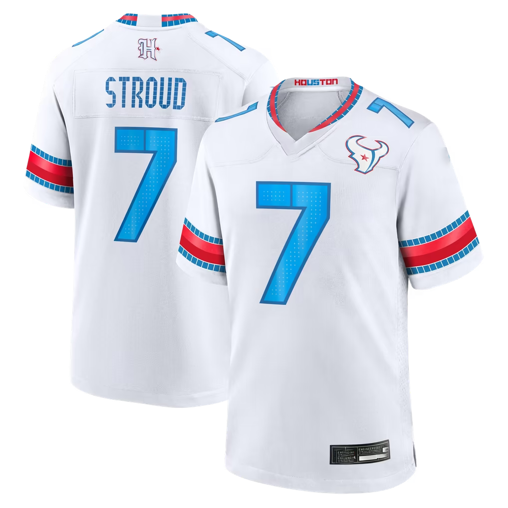 Reast H.Texans #7 C.J. Stroud White 2026 Rivalries Collection Game Stitched Jerseys