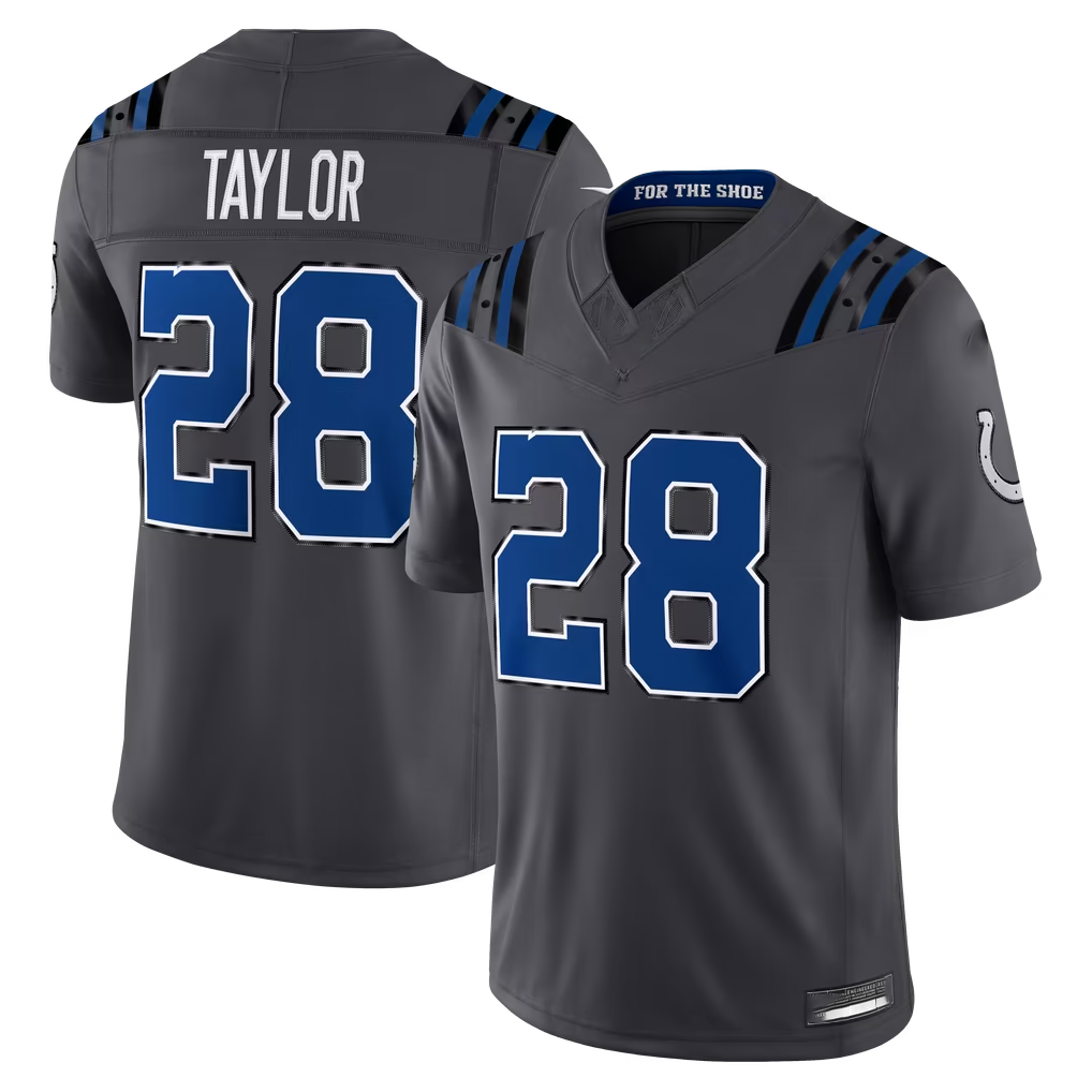 Reast IN.Colts #28 Jonathan Taylor Anthracite 2026 Rivalries Collection Limited Stitched Jerseys