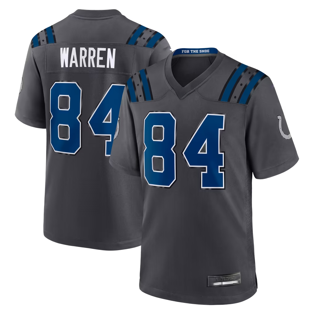 Reast IN.Colts #84 Tyler Warren Anthracite 2026 Rivalries Collection Game Stitched Jerseys