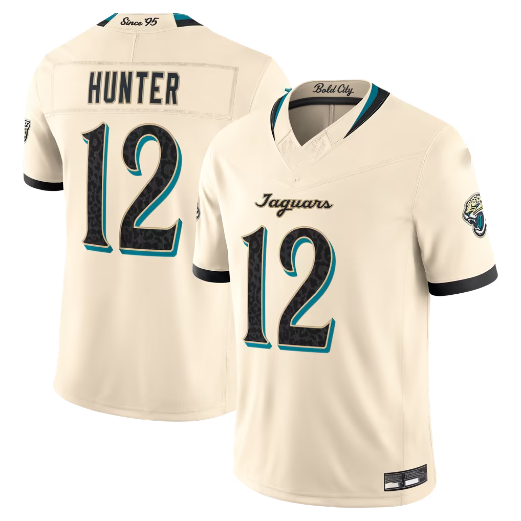 Reast J.Jaguars #12 Travis Hunter Natural 2026 Rivalries Collection Limited Stitched Jerseys