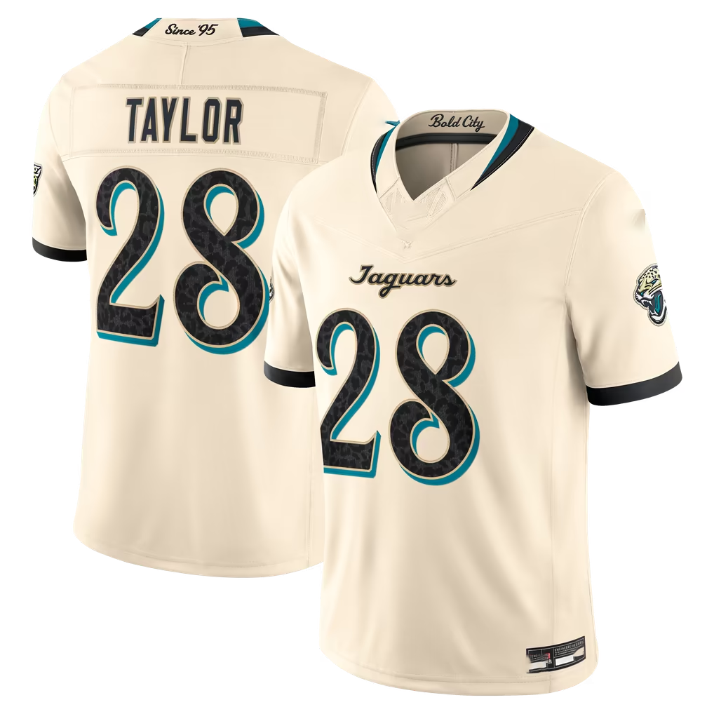 Reast J.Jaguars #28 Fred Taylor Natural 2026 Rivalries Collection Limited Stitched Jerseys