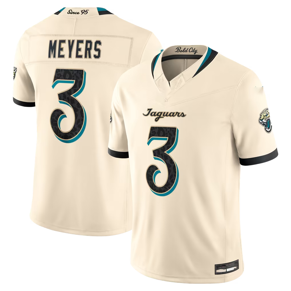 Reast J.Jaguars #3 Jakobi Meyers Natural 2026 Rivalries Collection Limited Stitched Jerseys