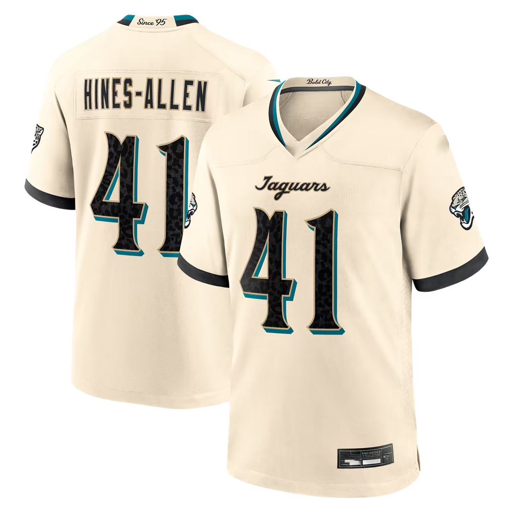 Reast J.Jaguars #41 Josh Hines-Allen Natural 2026 Rivalries Collection Game Stitched Jerseys