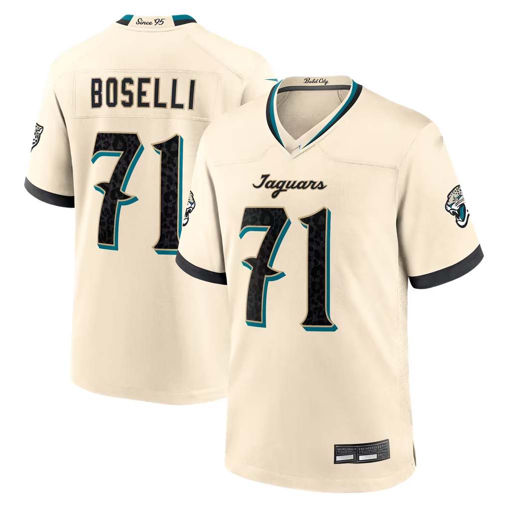 Reast J.Jaguars #71 Tony Boselli Natural 2026 Rivalries Collection Game Stitched Jerseys