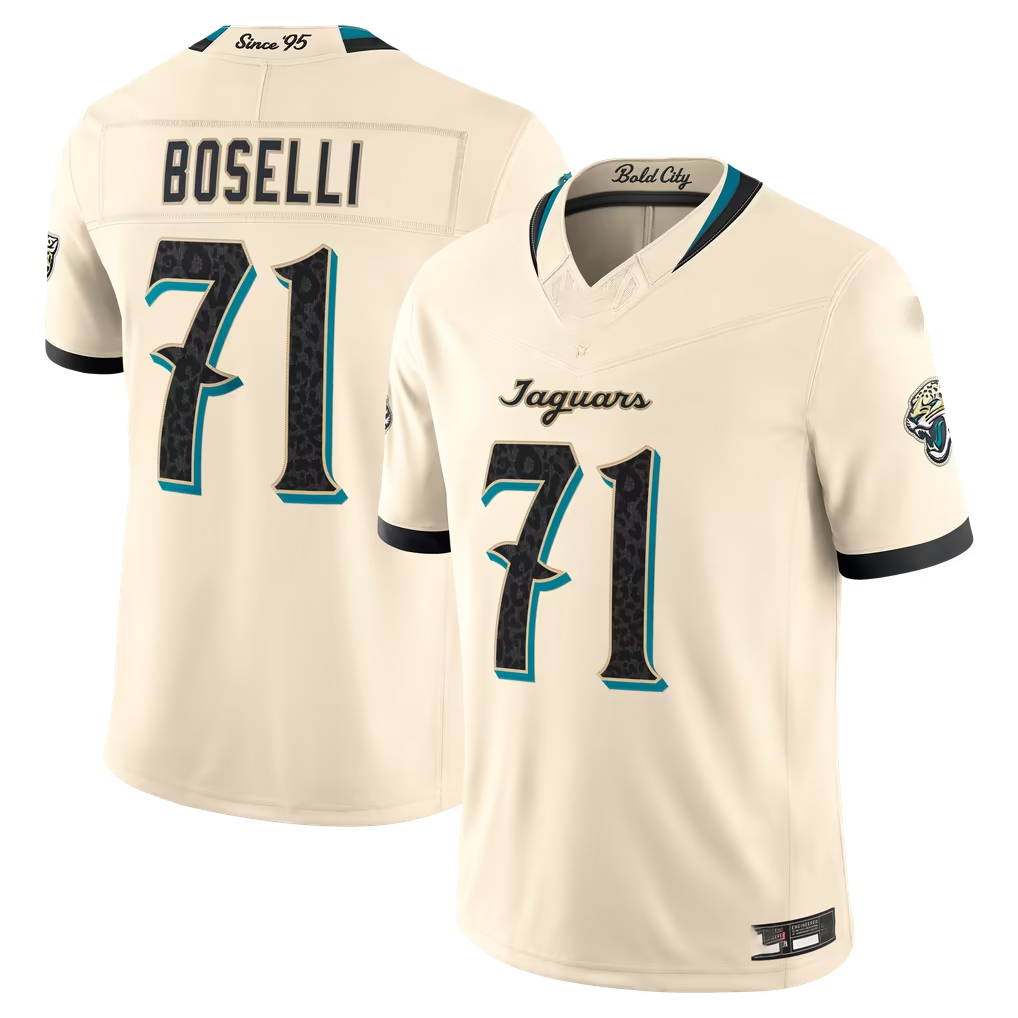Reast J.Jaguars #71 Tony Boselli Natural 2026 Rivalries Collection Limited Stitched Jerseys
