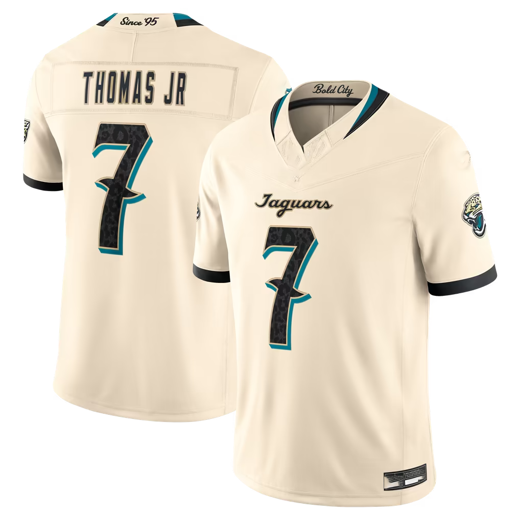 Reast J.Jaguars #7 Brian Thomas Jr. Natural 2026 Rivalries Collection Limited Stitched Jerseys