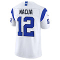 LA.Rams #12 Puka Nacua Fearsome White Vapor F.U.S.E. Stitched Limited Jersey