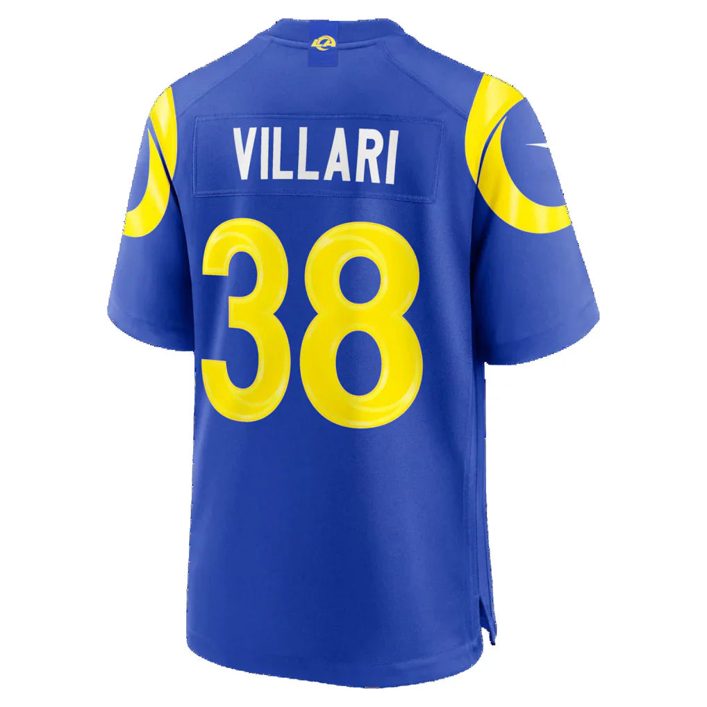 LA.Rams #38 Dan Villari Royal Game Jersey