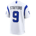 LA.Rams #9 Matthew Stafford Fearsome White Game Jersey