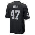 LV.Raiders #47 Alex Ward Black Team Game Jersey