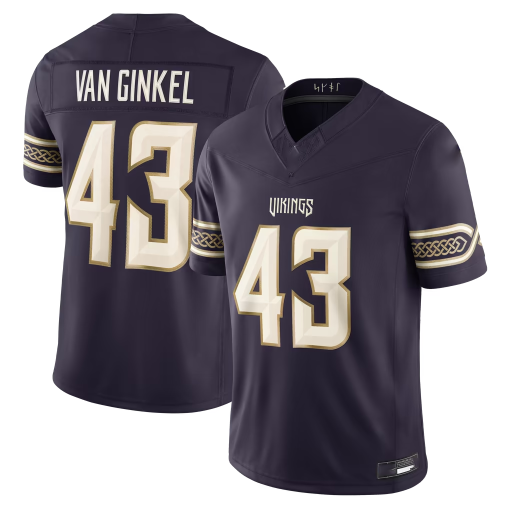 Reast MN.Vikings #43 Andrew Van Ginkel Purple 2026 Rivalries Collection Limited Stitched Jerseys