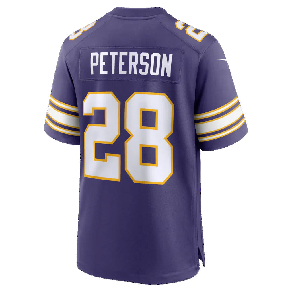 MN.Vikings #28 Adrian Peterson Purple Alternate 2 Classic Retired Game Jersey