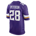 MN.Vikings #28 Adrian Peterson Purple Team Retired Game Jersey