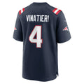 NE.Patriots #4 Adam Vinatieri Navy Team Retired Game Jersey