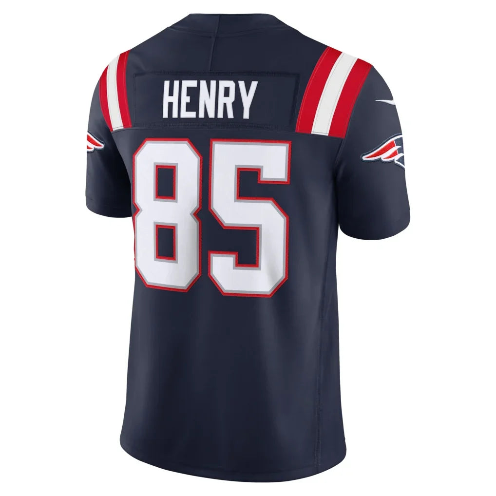 NE.Patriots #85 Hunter Henry Navy Team Vapor F.U.S.E. Stitched Limited Jersey
