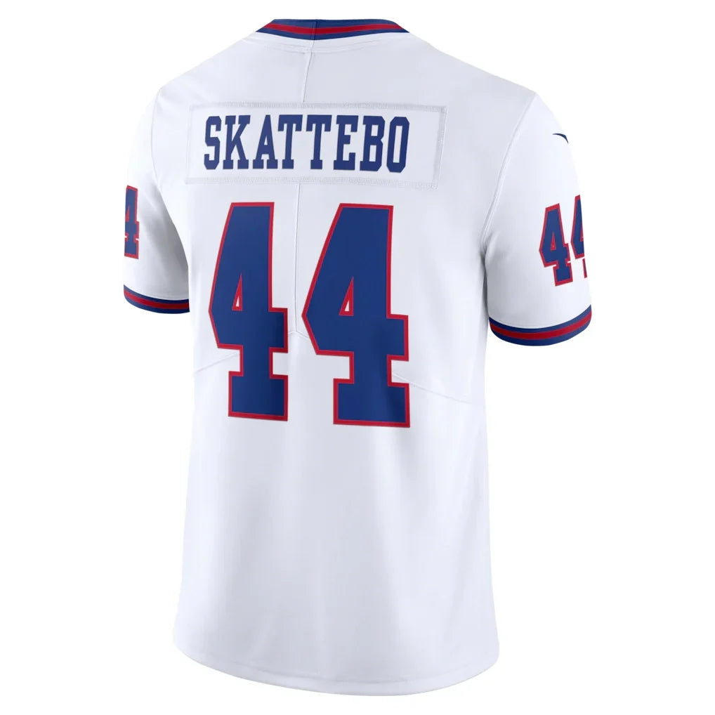 NY.Giants #44 Cam Skattebo White Vintage White Vapor Untouchable Stitched Limited Jersey