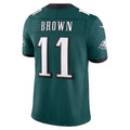 P.Eagles #11 A.J. Brown Midnight Green Team Vapor F.U.S.E. Stitched Limited Jersey