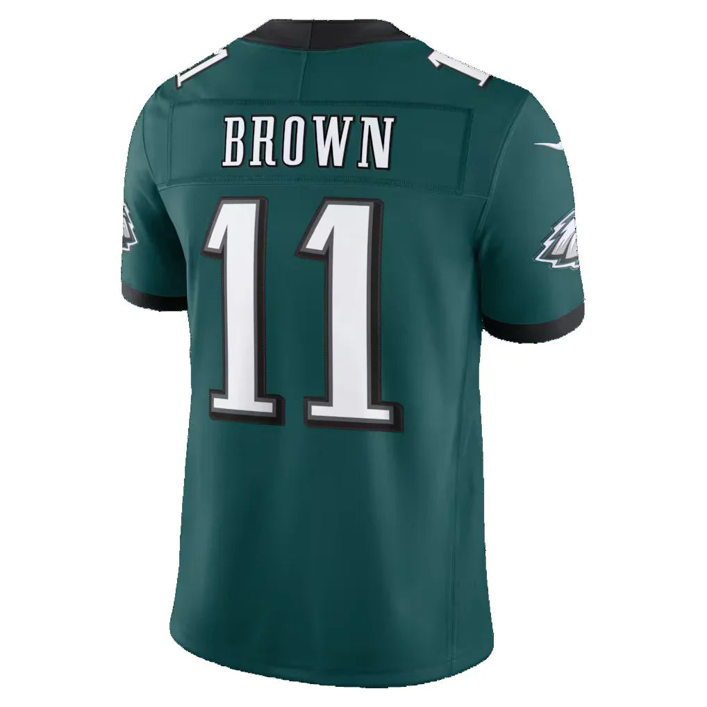 P.Eagles #11 A.J. Brown Midnight Green Team Vapor F.U.S.E. Stitched Limited Jersey