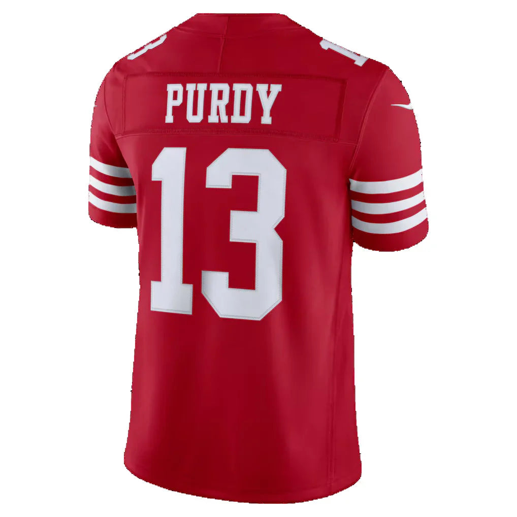 SF.49ers #13 Brock Purdy Scarlet Team Vapor F.U.S.E. Stitched Limited Jersey
