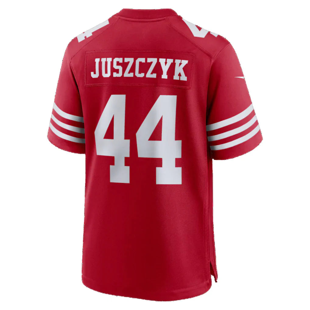 SF.49ers #44 Kyle Juszczyk Scarlet 80th Anniversary Game Jersey
