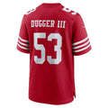 SF.49ers #53 Jaden Dugger Scarlet Team Game Jersey