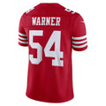 SF.49ers #54 Fred Warner Scarlet Team Vapor F.U.S.E. Stitched Limited Jersey