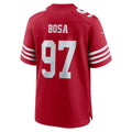 SF.49ers #97 Nick Bosa Scarlet 80th Anniversary Game Jersey