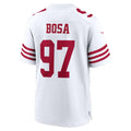 SF.49ers #97 Nick Bosa White 80th Anniversary Game Jersey