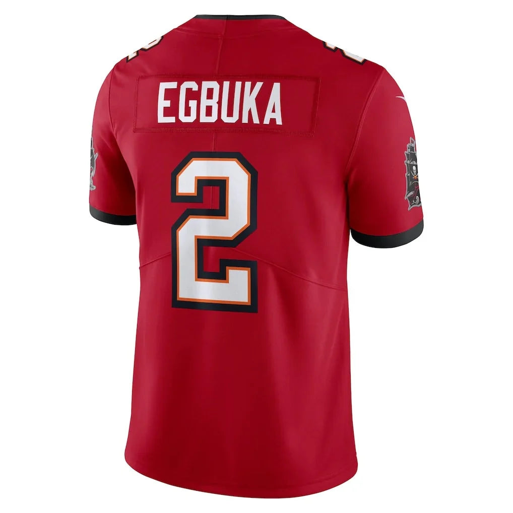 TB.Buccaneers #2 Emeka Egbuka Red Vapor Untouchable Stitched Limited Jersey